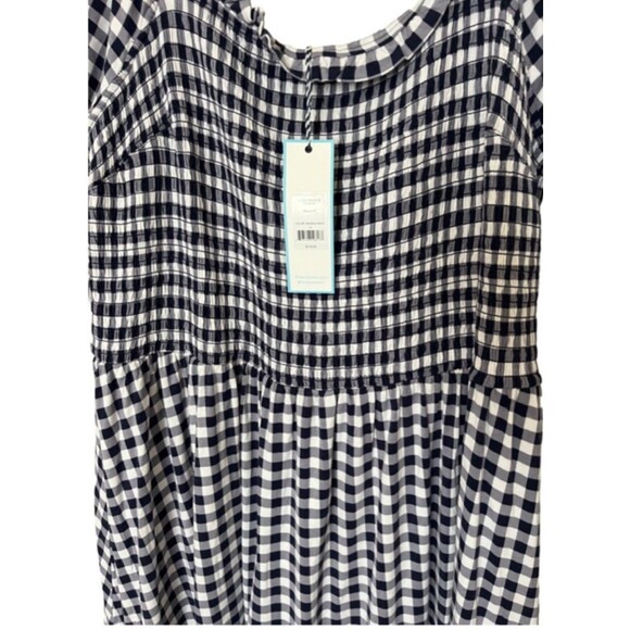Draper James Jo Dee Dress Gingham Nassau Navy NWT SIZE 1X - Picture 5 of 8